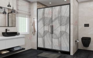 Душевая дверь в нишу AvaCan FB2 170-190 MT чёрный